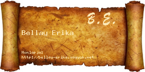 Bellay Erika névjegykártya